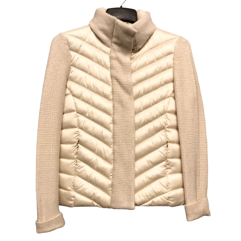 Men's breathable bomber jacket-Jacket Puffer & Quilted By Calvin Klein In Cream, Size:Xs