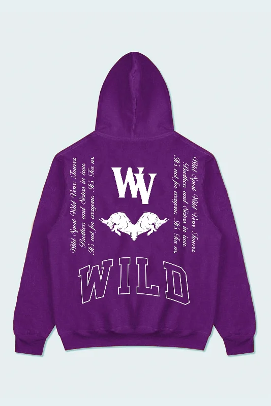 Men's performance hoodie-WV STAND UP "PREMIUM VINTAGE" HOODIE (PURPLE)