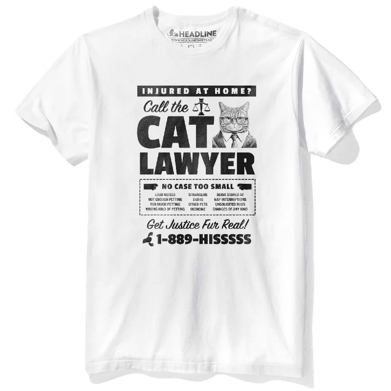 Men's tech t-shirt-Cat Lawyer T-Shirt