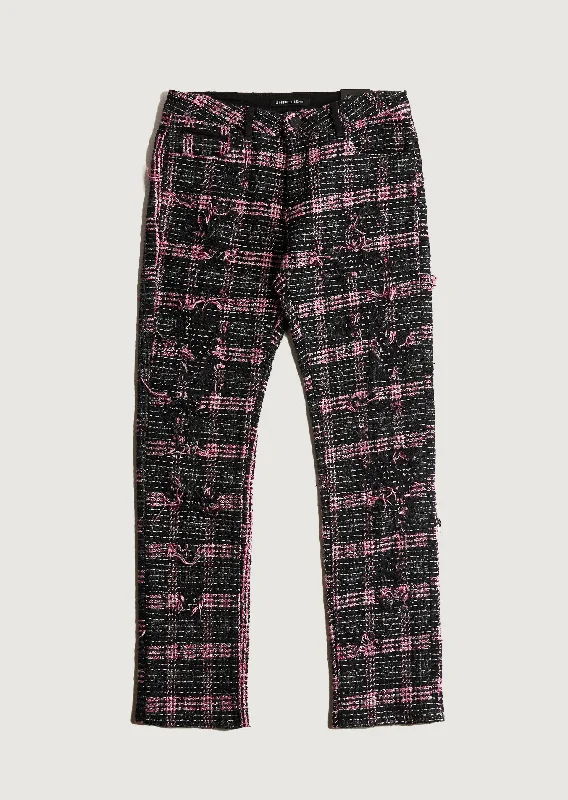 Men's naturally breathable casual pants-Spiegel Boro Denim (Black/Pink)