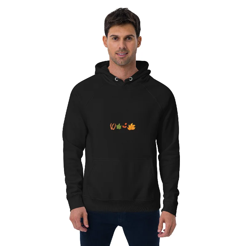 Men's non-iron hoodie-Fall Thanksgiving Graphic Men Eco Raglan Hoodie