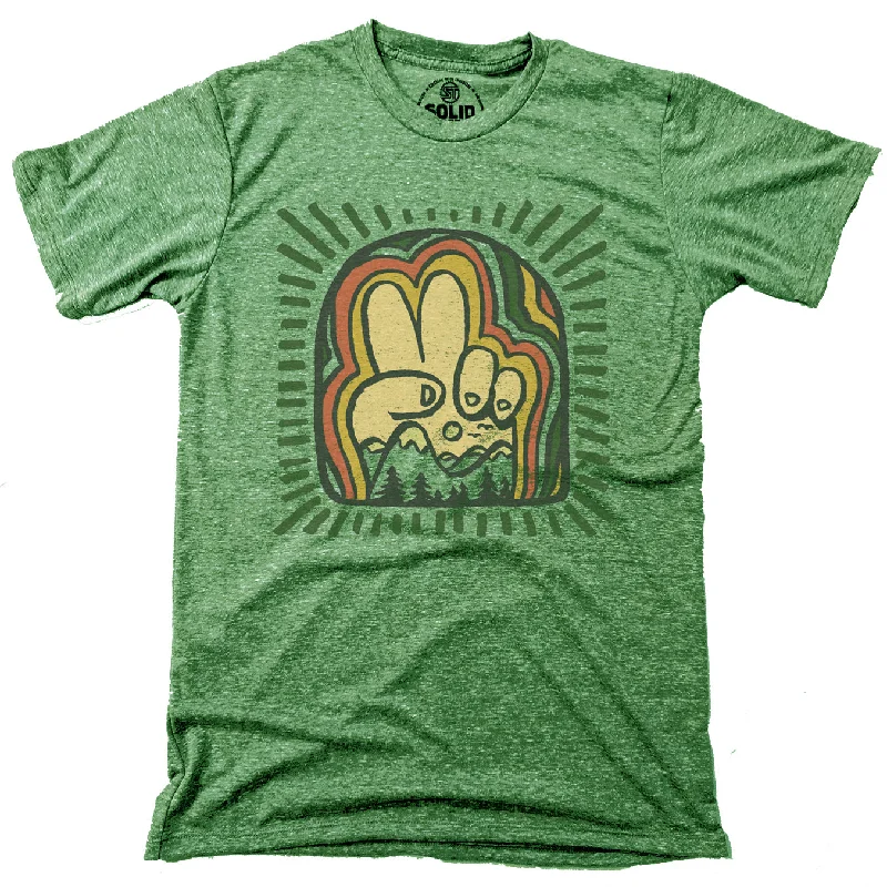 Men's oversized t-shirt-Peace Mountains T-shirt | Design by Dylan Fant