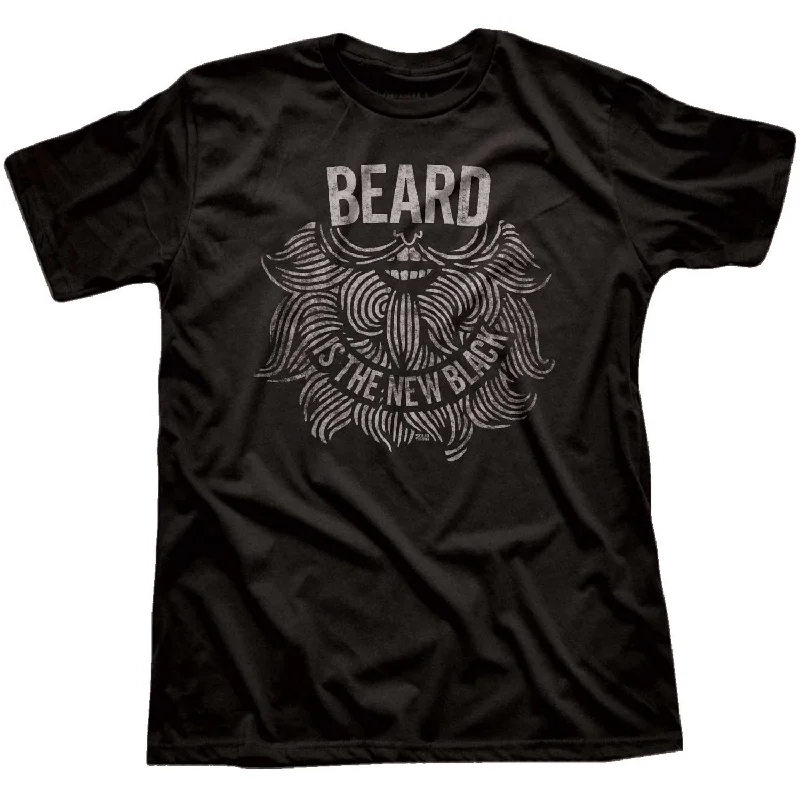 Men's sports t-shirt-Beard Is The New Black T-Shirt