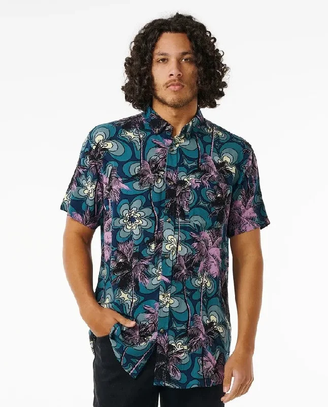 Men's ultra-comfortable casual wear shirt-Rip Curl Short Sleeve Men's Woven Shirts