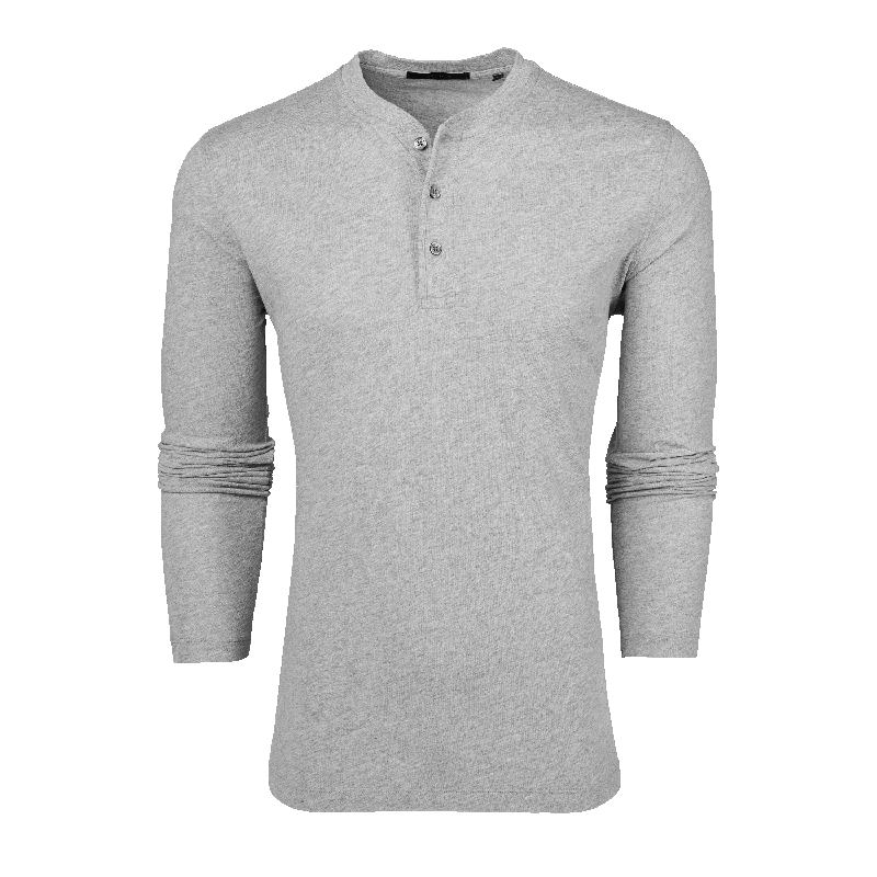 Men's tech t-shirt-Alpha Slub Long Sleeve Henley