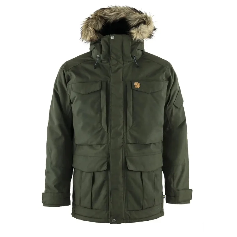 Men's high-stretch utility jacket-Fjallraven Nuuk Parka Deep Forest