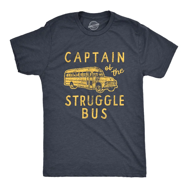 Men's striped t-shirt-Captain Of The Struggle Bus Men's T Shirt