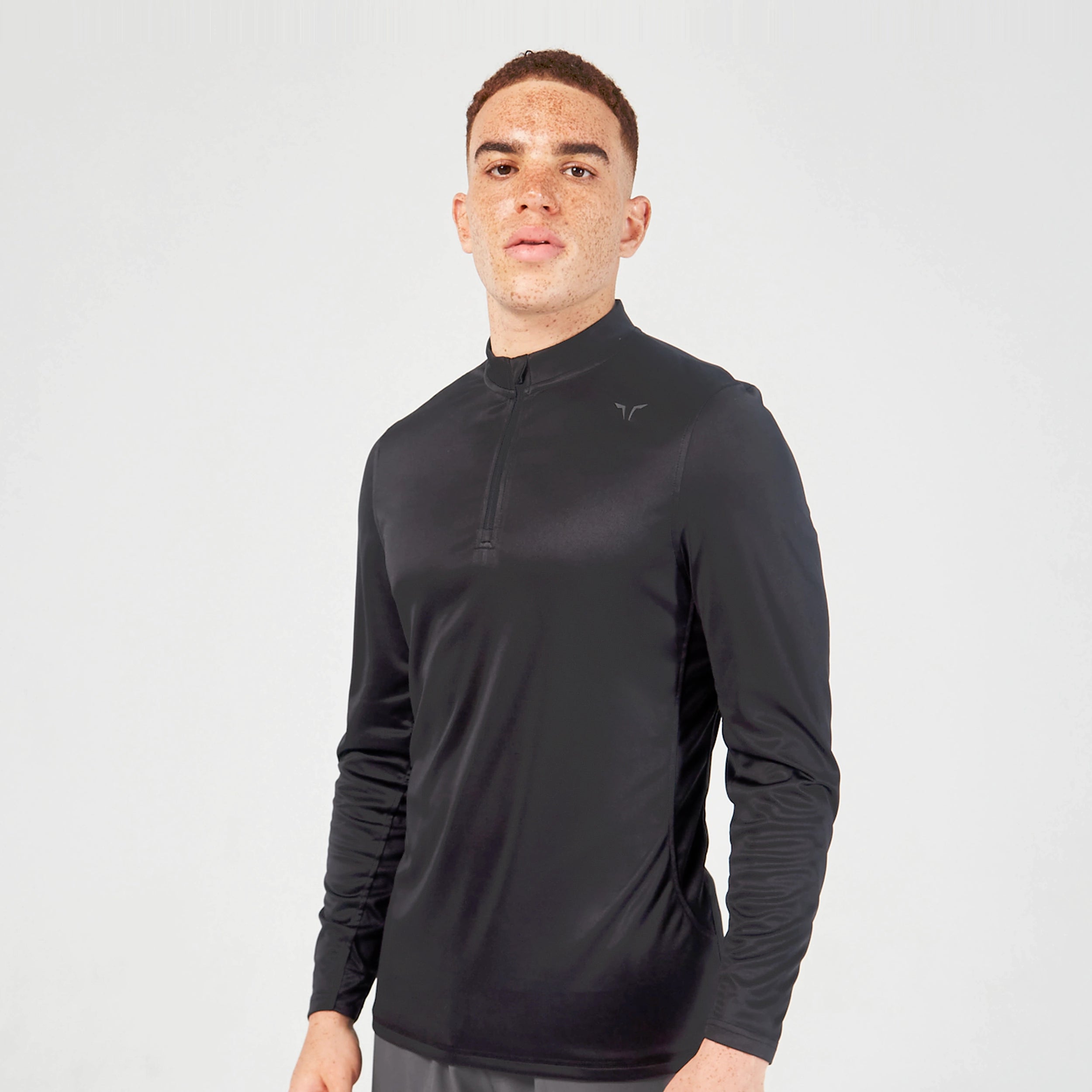 Men's crew neck t-shirt-Essential Spinning Top - Black