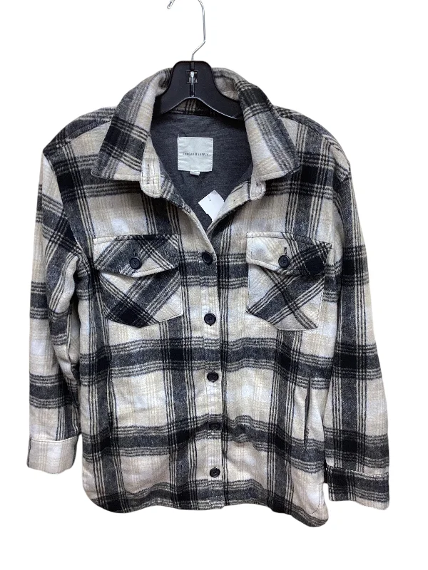 Men's lightweight puffer coat-Jacket Shirt By Thread And Supply In Plaid Pattern, Size: Xs