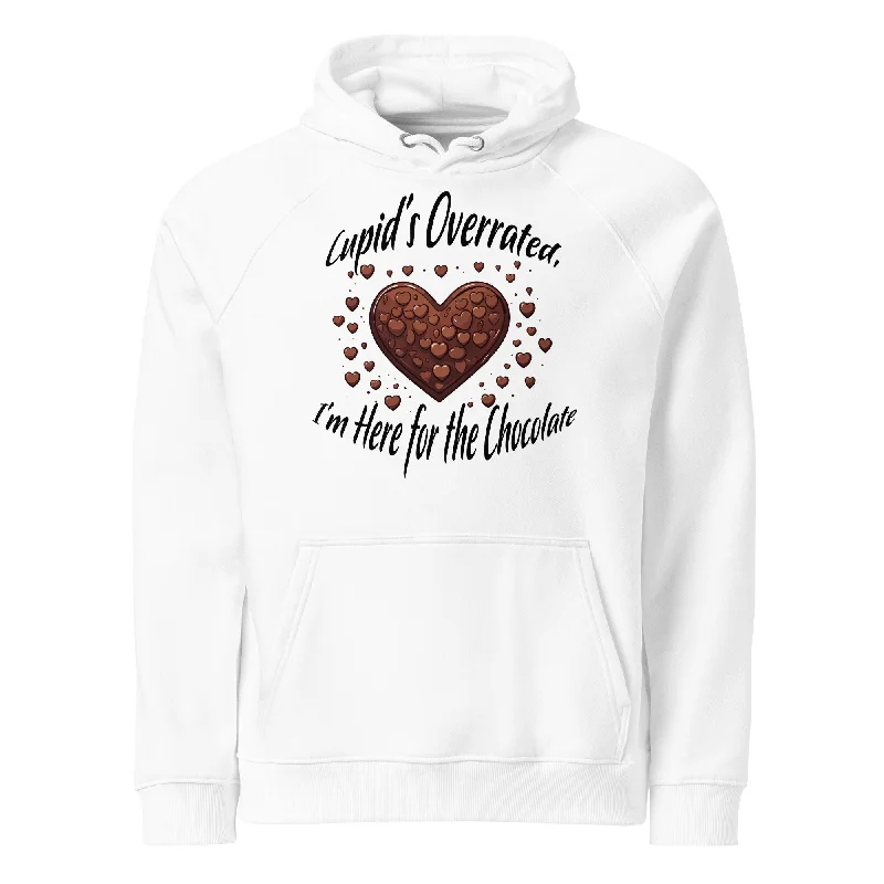 Men's fashion-forward hoodie-Chocolate Love Graphic Raglan Hoodie Graphic