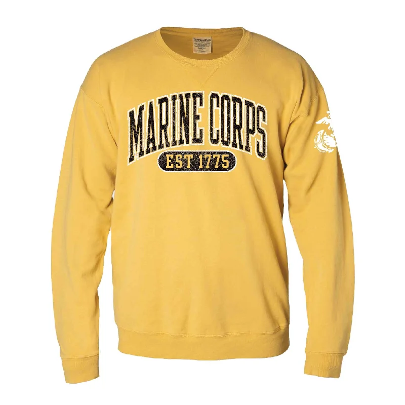 Men's biking sweatshirt-ComfortWash USMC Est. 1775 Sweatshirt