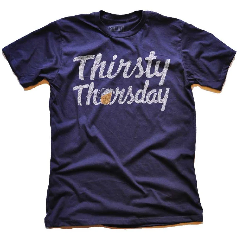 Men's baseball t-shirt-Thirsty Thursday T-shirt