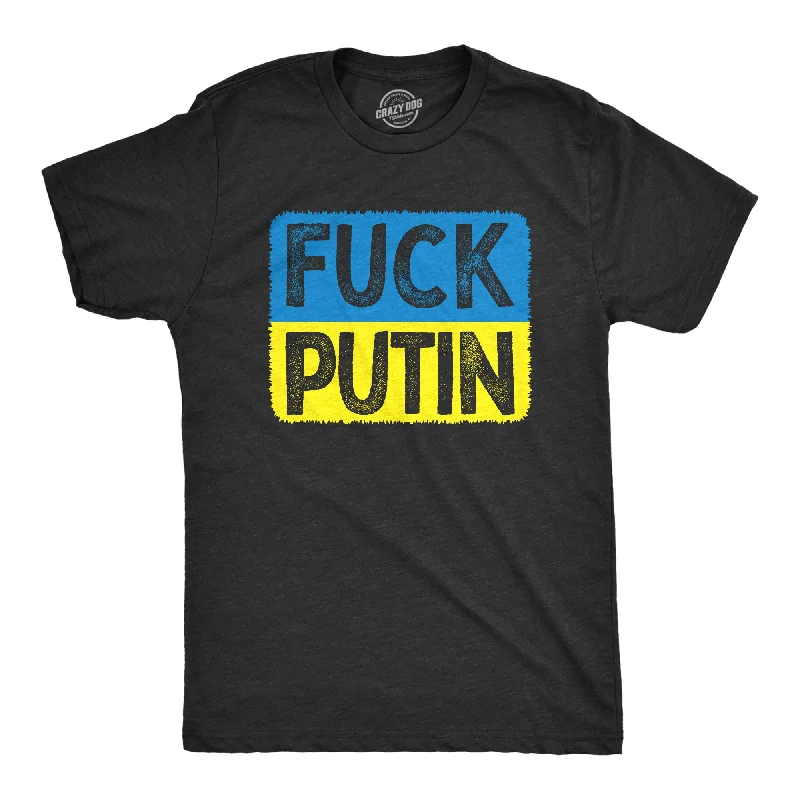 Men's collegiate t-shirt-Fuck Putin Men's T Shirt