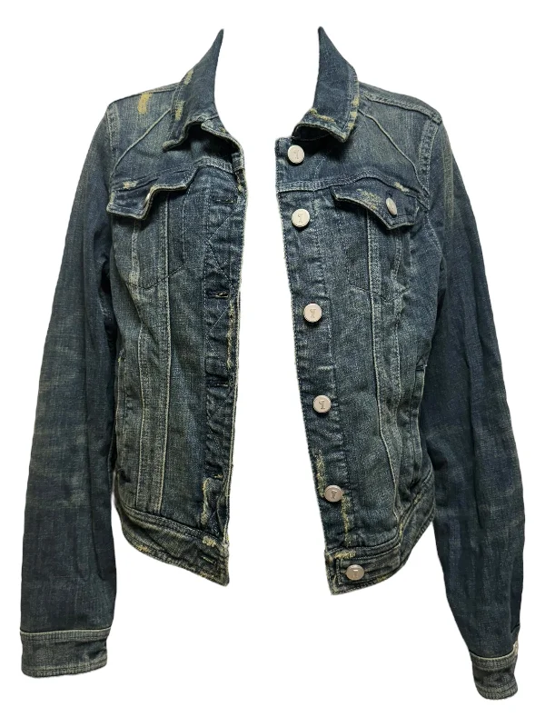 Men's performance field coat-Jacket Denim By Love Tree In Blue Denim, Size: S