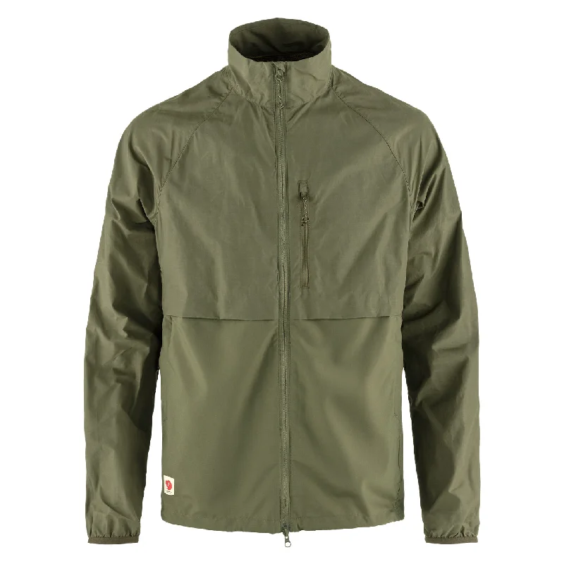 Men's modern field jacket-Fjallraven HC Hybrid Wind Jacket Green