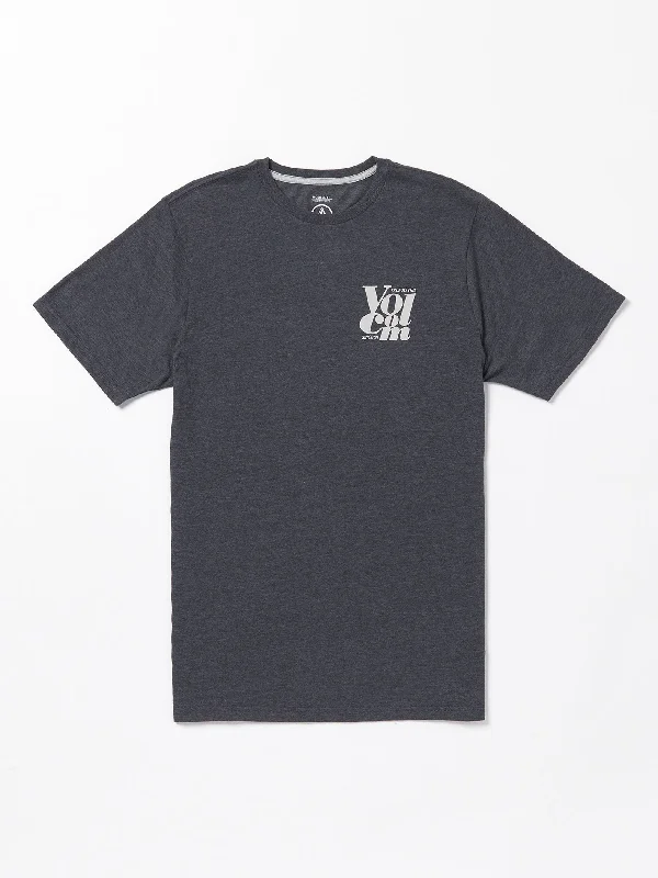 Men's artist t-shirt-Wordplay Short Sleeve Tee - Dark Black Heather