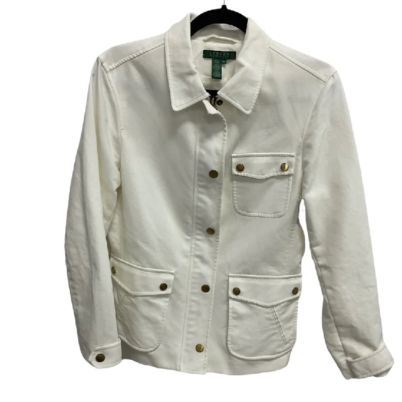 Men's eco-friendly utility jacket-Jacket Moto By Lauren By Ralph Lauren In White, Size: M