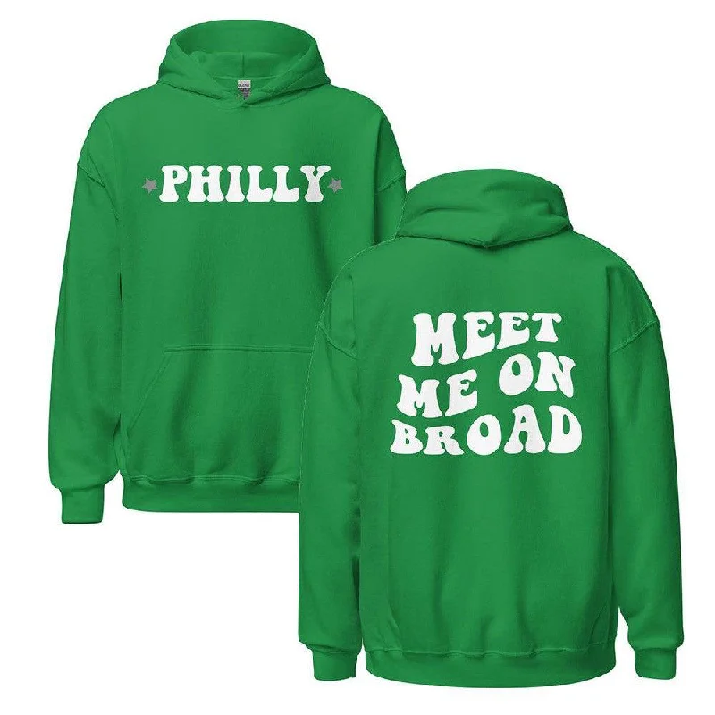 Men's gym-ready hoodie-Meet Me On Broad St Hoodie