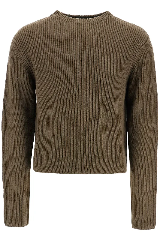 Men's professional sweater-Rier Men's Ribbed Wool Pullover Sweater