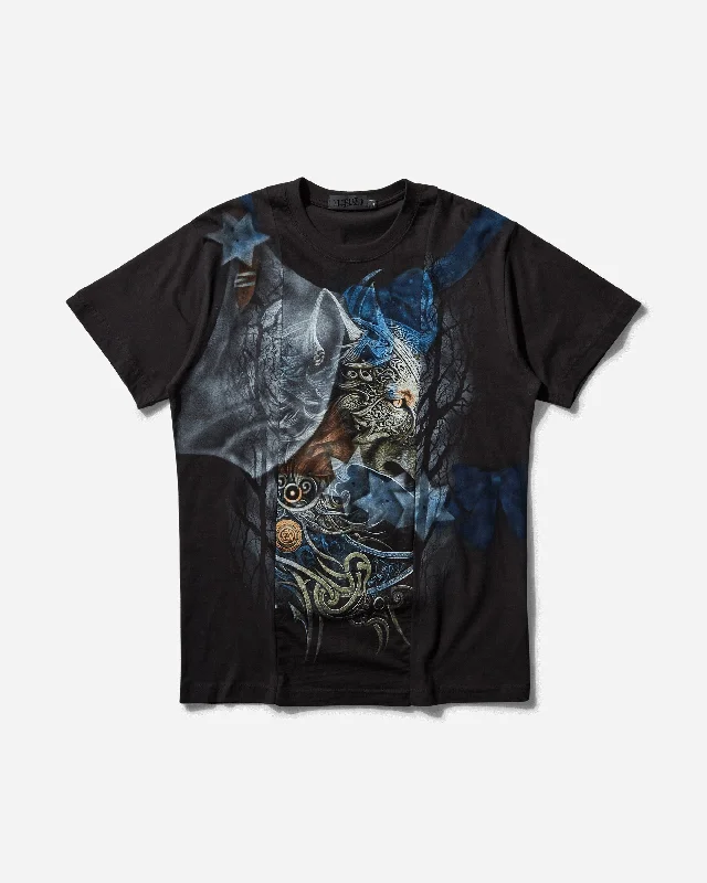 Men's everyday t-shirt-Men's Mia Phantasy T-Shirt Black / Blue