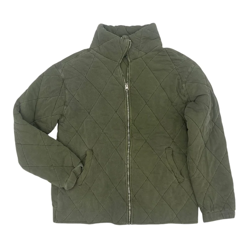 Men's gym performance trench coat-Jacket Puffer & Quilted By Wild Fable In Green, Size:L