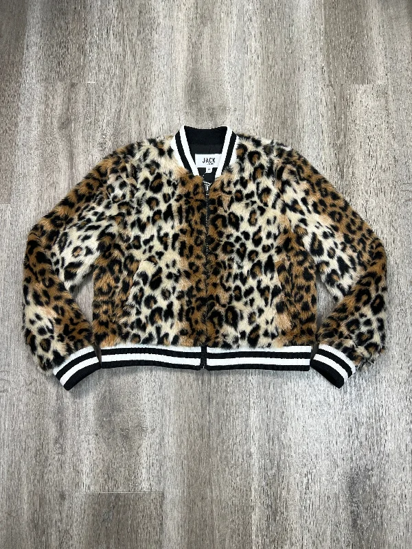 Men's gym-ready bomber jacket-Jacket Faux Fur & Sherpa By Jack By Bb Dakota In Animal Print, Size: M