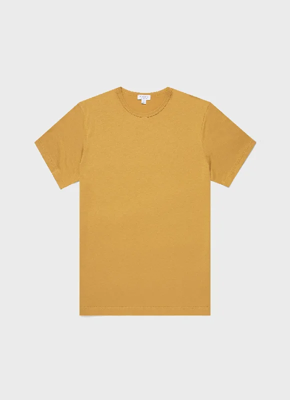 Men's henley t-shirt-Men's Classic T-shirt in Mustard