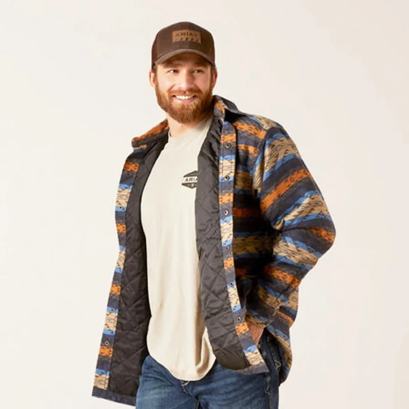 Men's summer windbreaker-Ariat Men's Hartland Multi Aztec Shacket