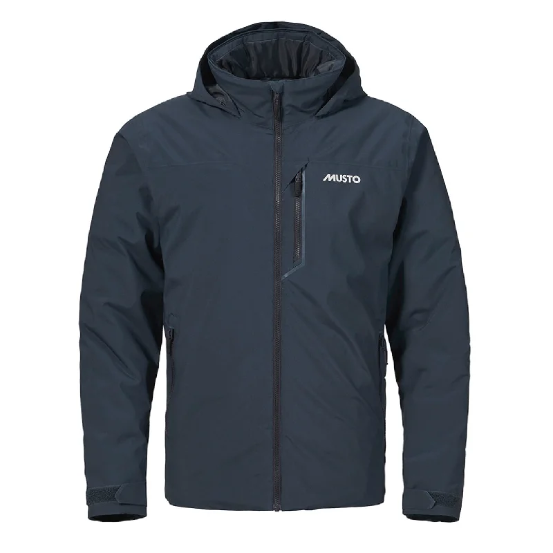 Men's eco-conscious raincoat-Musto BR1 Midlayer Jacket True Navy