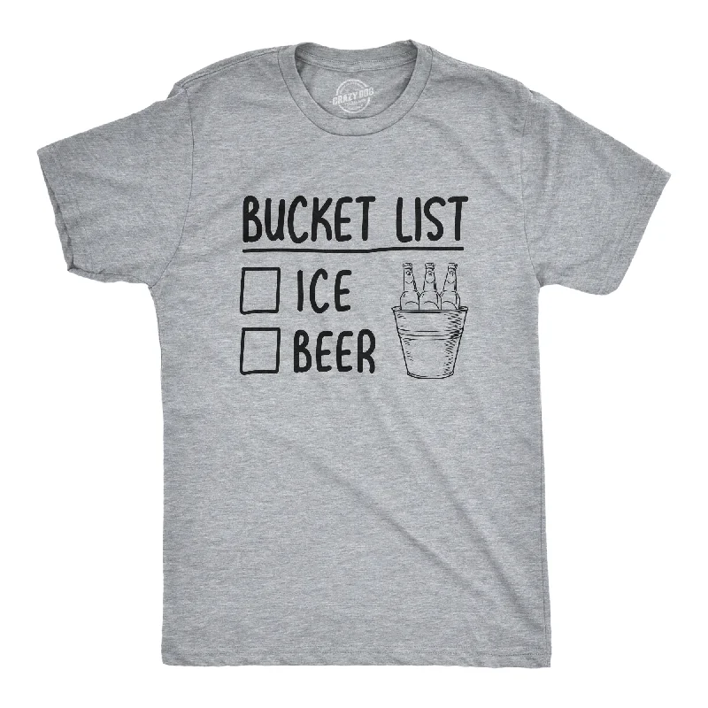 Men's streetwear t-shirt-Bucket List Men's T Shirt