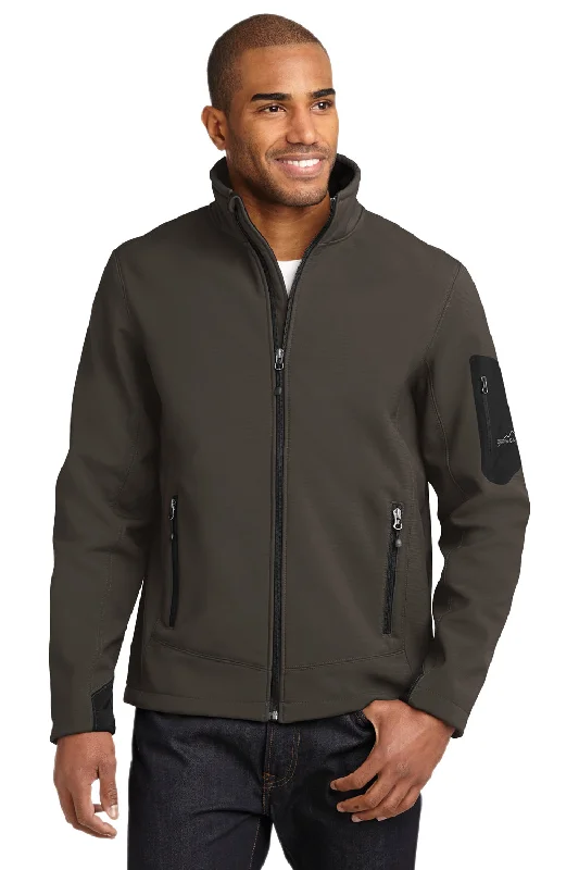 Men's adventure-ready puffer coat-Eddie Bauer Mens Rugged Water Resistant Full Zip Jacket - Canteen Grey