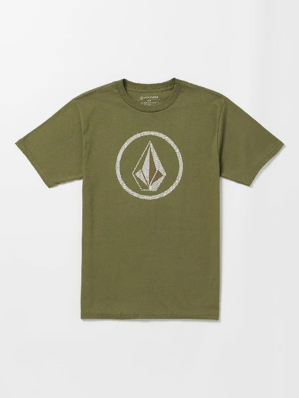 Men's fan t-shirt-Circle Stone Short Sleeve Tee - Military