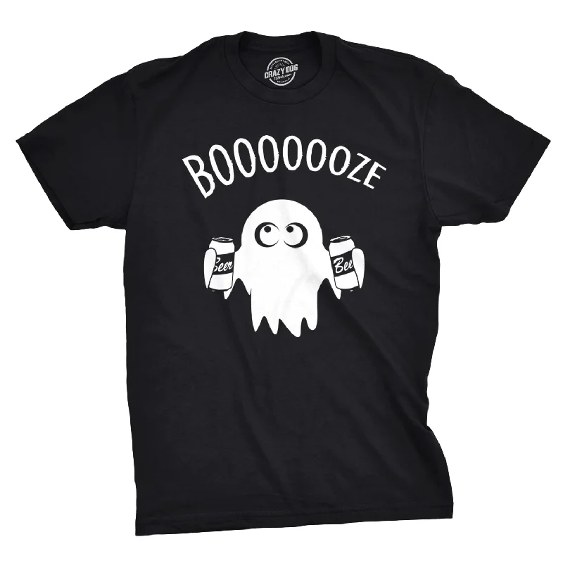 Men's slogan t-shirt-Booooze Men's T Shirt