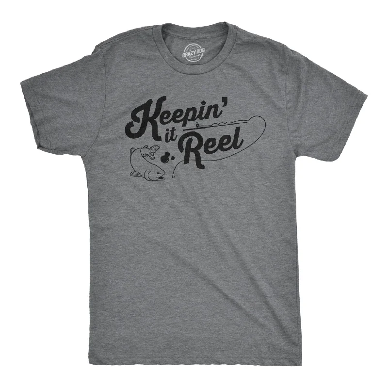 Men's trendy t-shirt-Keepin It Reel Men's T Shirt