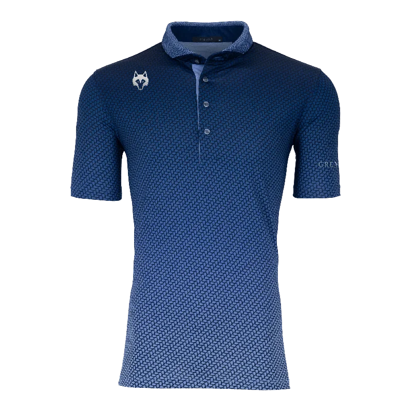 Men's adaptable polo shirt-Players Club Dances With Wolves Ombre Polo