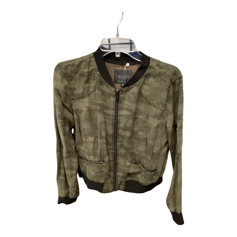 Men's breathable performance jacket-Jacket Shirt By Sanctuary In Camouflage Print, Size: M