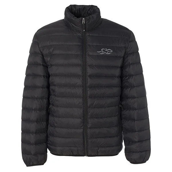 Men's modern field jacket-Packable Down Puffer Jacket - Black