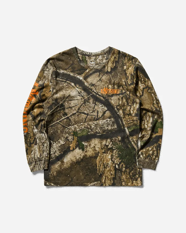 Men's bamboo t-shirt-Men's No Tresspassing Longsleeve T-Shirt Realtree Camo