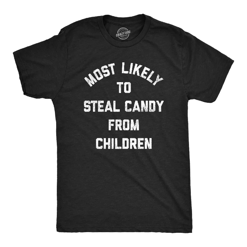 Men's geek t-shirt-Most Likely To Steal Candy From Children Men's T Shirt