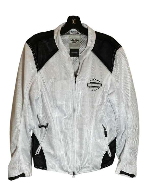 Men's versatile fleece jacket-Jacket Other By Harley Davidson In White, Size: L