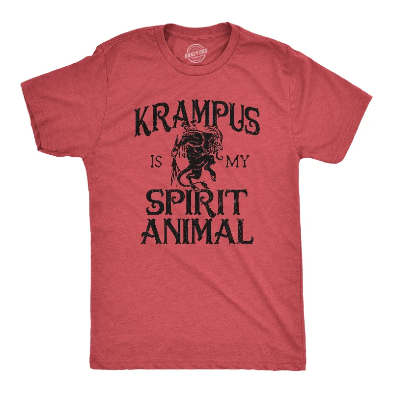 Men's gym t-shirt-Krampus Is My Spirit Animal Men's T Shirt