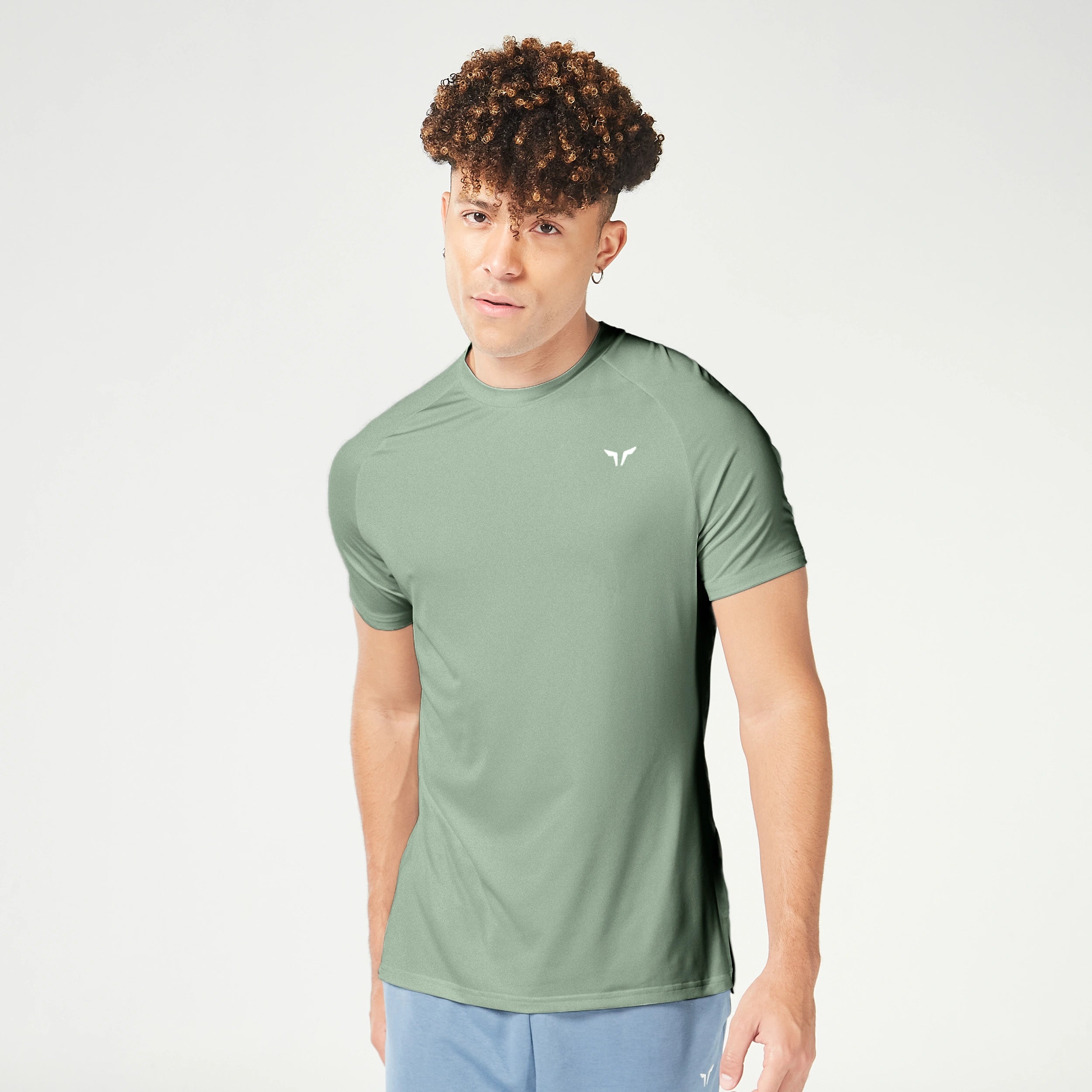 Men's camping t-shirt-Essential Ultralight Gym Tee - Dark Forest