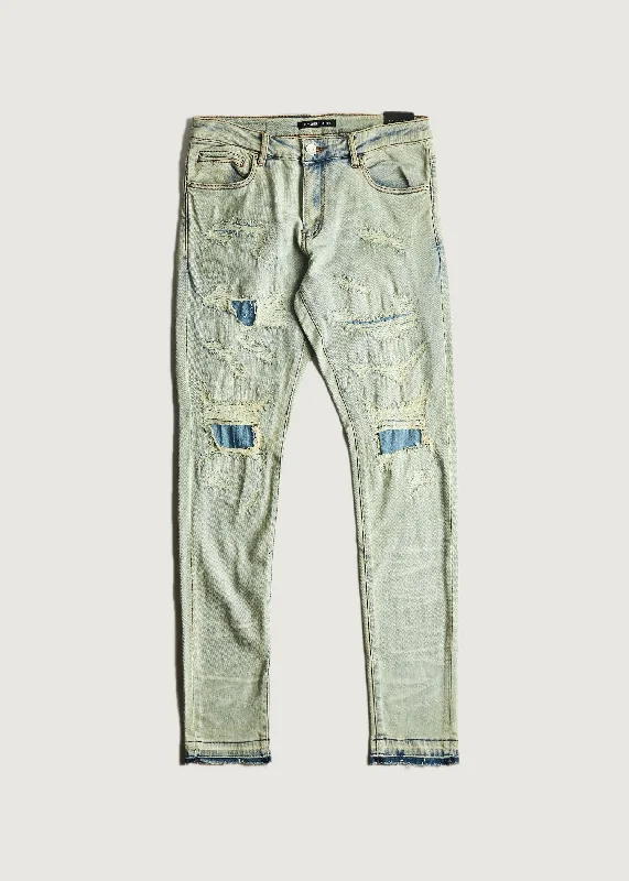 Men's modern casual pants-Ronnie Denim (Light Blue)