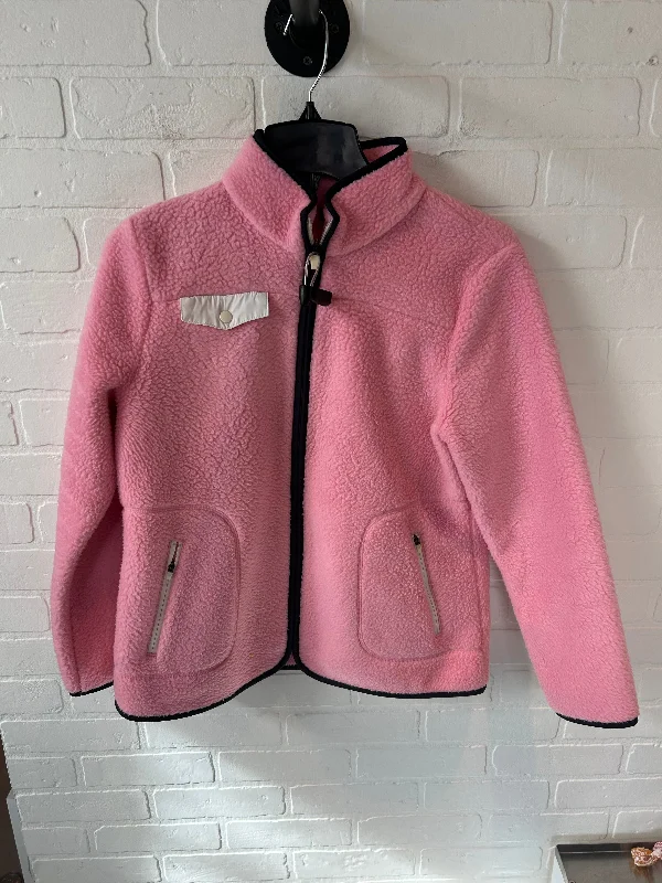 Men's fashionable fleece jacket-Jacket Fleece By Talbots In Pink, Size: Mp