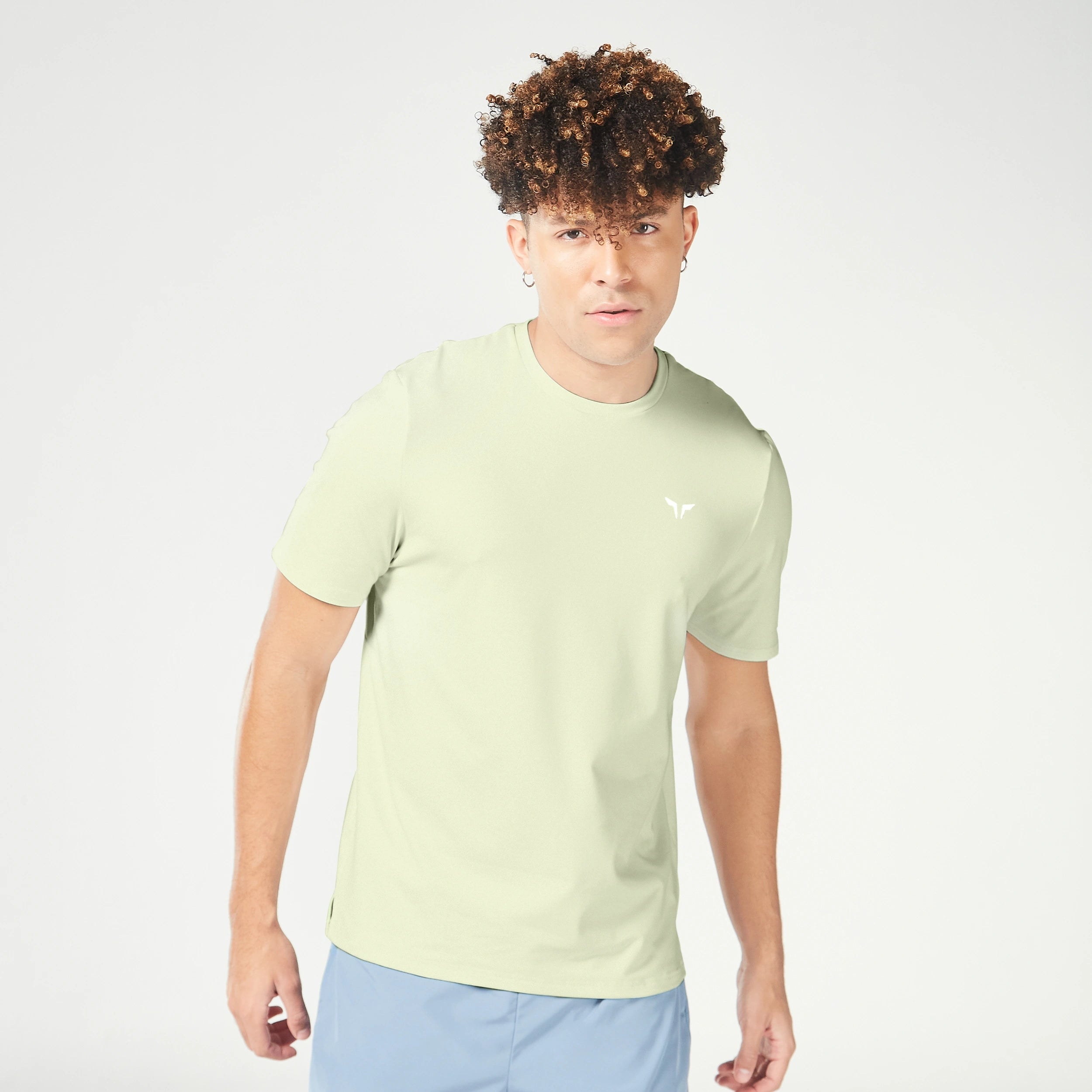 Men's polyester t-shirt-Essential Gym Tee - Desert Sage