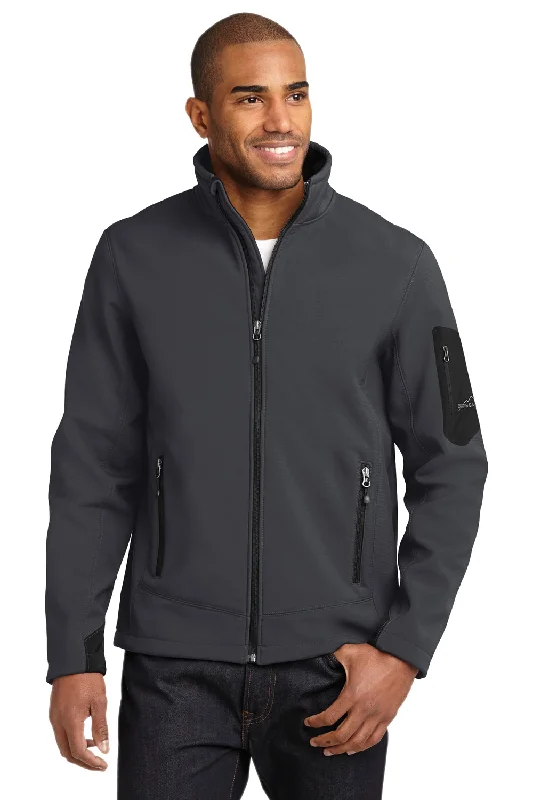 Men's ultra-comfortable windbreaker-Eddie Bauer Mens Rugged Water Resistant Full Zip Jacket - Steel Grey