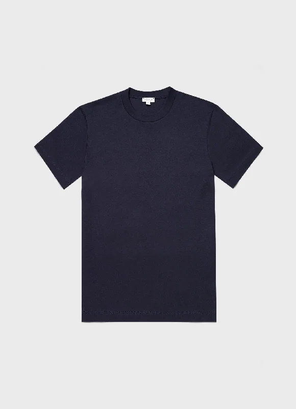 Men's stylish t-shirt-Men's Relaxed Fit Heavyweight T-shirt in Navy