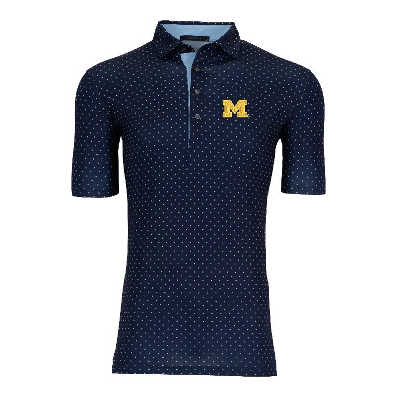 Men's modern office polo shirt-University of Michigan Icon Polo