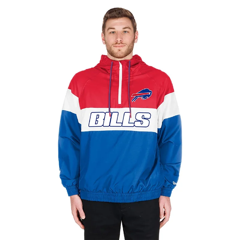 Men's sustainable hoodie-Buffalo Bills NFL 3rd Down Blue 1/4 Zip Hoodie