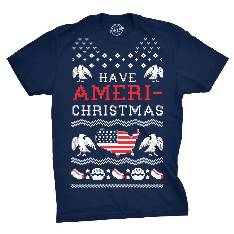 Men's business casual t-shirt-Have Ameri-Christmas Men's T Shirt